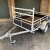 Syma enkelasser 200x131 hout Syma bakwagen enkelasser ongeremd L.200 x Br.131cm